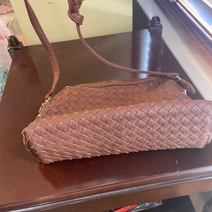 Woven brown cross body